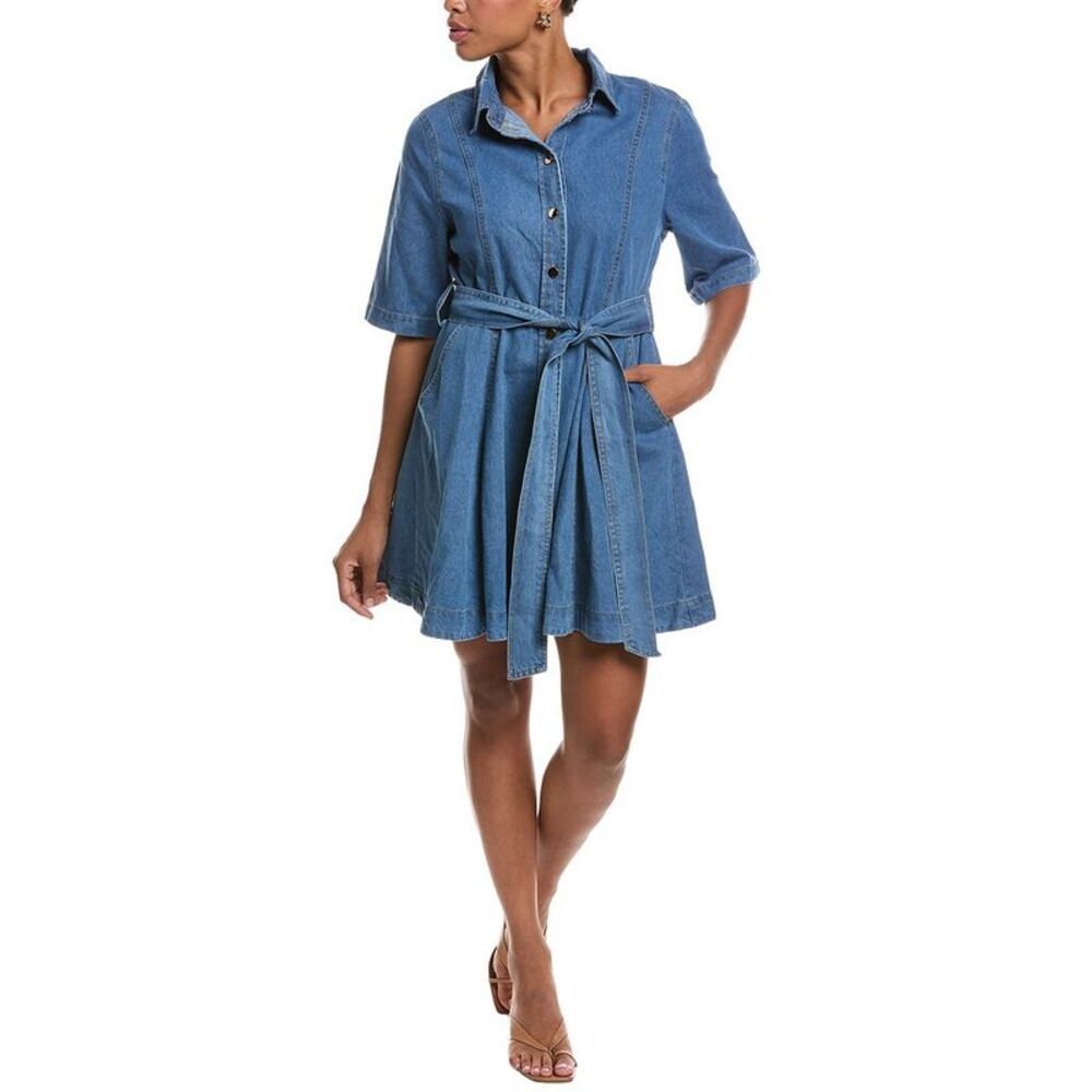 Estellina Womens  Denim Mini Dress, Blue